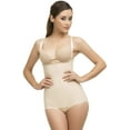 thumbnail image 2 of Isavela BS01 Body Suit w/ Suspenders & Zipper on Left Side - 3XL - Beige, 2 of 6