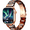 Amber Tortoiseshell+Rose Gold Metal, variant on Resin Bands Compatible with Apple Watch 46mm 45mm 42mm 49mm 41mm 40mm 38mm Lightweight Fashion Cute Strap with Starlight Stainless Steel Buckle for iwatch Series 11/10/9/8/7/SE/6/5/4/3/2/1