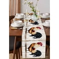 thumbnail image 4 of Red Retro Rooster Table Runner 72 Inches, Farmhouse Vintage Animals Bed Runner Dresser Scarves Tabletop for Indoor Outdoor Parties/Ceremony/Banquet, 18" x 72", 4 of 8