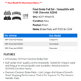 thumbnail image 2 of Front Brake Pad Set - Compatible with 1989 Chevy R2500, 2 of 2