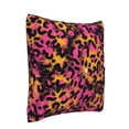 thumbnail image 3 of LNWH Abstract Pink Animal Print Throw Pillow Covers, Square Soft Linen Decorative Pillow Cases, 18"x18" Inch, 3 of 8