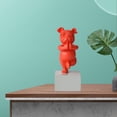 thumbnail image 3 of Funny French Sttue Figurines Dog Sculpture Hotel Bedroom Decortion rts , Red, 3 of 7