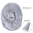 thumbnail image 6 of Waterproof Hat for Hiking UPF 50 UV Sun Protection Wide Brim Women's Flap/Light Grey, 6 of 8