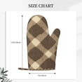 thumbnail image 2 of A Pair Of Heat Insulation And Anti-Perm Gloves 7×11in Thick Anti-Perm Palm With Silicone Piece Lanyard Design Is Easy To Hang Argyle Plaid Khaki_2, 2 of 8