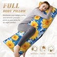thumbnail image 3 of Yiaed Body Pillow Cover, Ultra Soft Microfiber Pillowcases, Breathable Long Pillow Case, Envelope Closure-Ocean Wave Sunflower (20x54 inch)（Pillow core not included）, 3 of 5