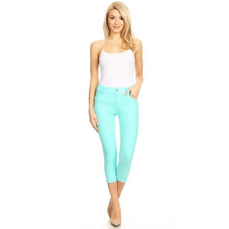 jeggings capri solid classic walmart