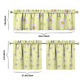 thumbnail image 3 of Retro Wildflower Curtains 24 Inch - 3 Panel Rustic Farmhouse Set with Vintage Botanicals, Boho Kitchen Window Drapes, 3 of 3