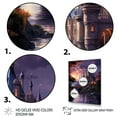 thumbnail image 3 of Designart "Castles Twilight Deep II" Cityscapes Floater Framed Canvas Print, 3 of 7
