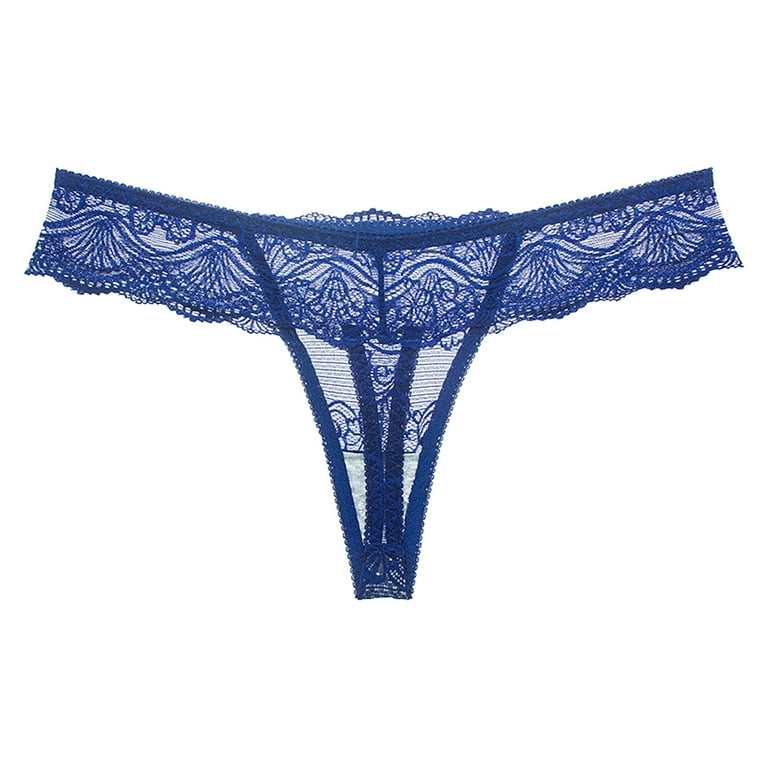 Women's Sexy Lace Transparent Hollow Low-Rise Seamless Briefs Thong M-XL 