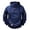 Navy, variant on Men's Knitted Jacquard Hoodie Sweatshirt with Large Pocket Long Sleeve Crewneck Quarter Zip Raglan Top