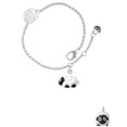 thumbnail image 2 of Delight Jewelry Resin White Lamb Silver-tone Rose Link Chain Bracelet, 6.25"+1.75" Extender, 2 of 4