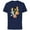 Navy, variant on Disney Princess Cinderella Mulan Belle Floral - Short Sleeve Cotton T-Shirt for Adults - Customized-Navy