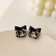 thumbnail image 2 of 2023 nueva joyería de moda Color negro Bowknot cubo cristal pendiente cuadrado arco pendientes para mujer bonito regalo Tan Jianjun unisex, 2 of 2