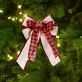 thumbnail image 2 of 2Pcs Christmas Wreath Bows Christmas Bows Red Brown Buffalo Plaid Burlap Bows for Wreaths, Christmas Ribbon Bows Tree Topper Bows for New Year Home Indoor Outdoor Decoration Wreath Ornament Supplies, 2 of 9