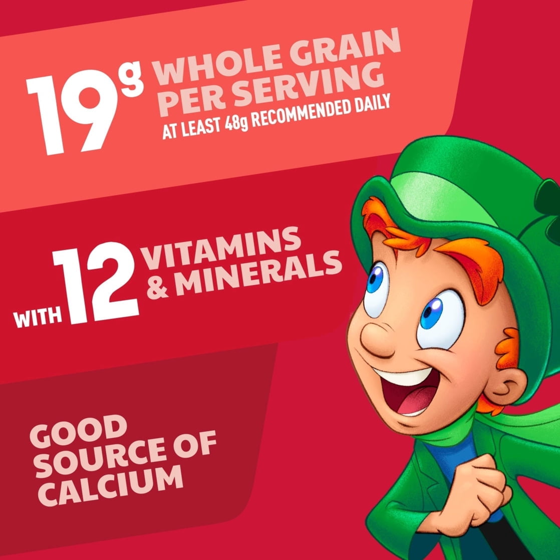 Lucky Charms Gluten Free Cereal with Marshmallows, Kids Breakfast Cereal, Mega Size, 26.1 oz (Pack 2)