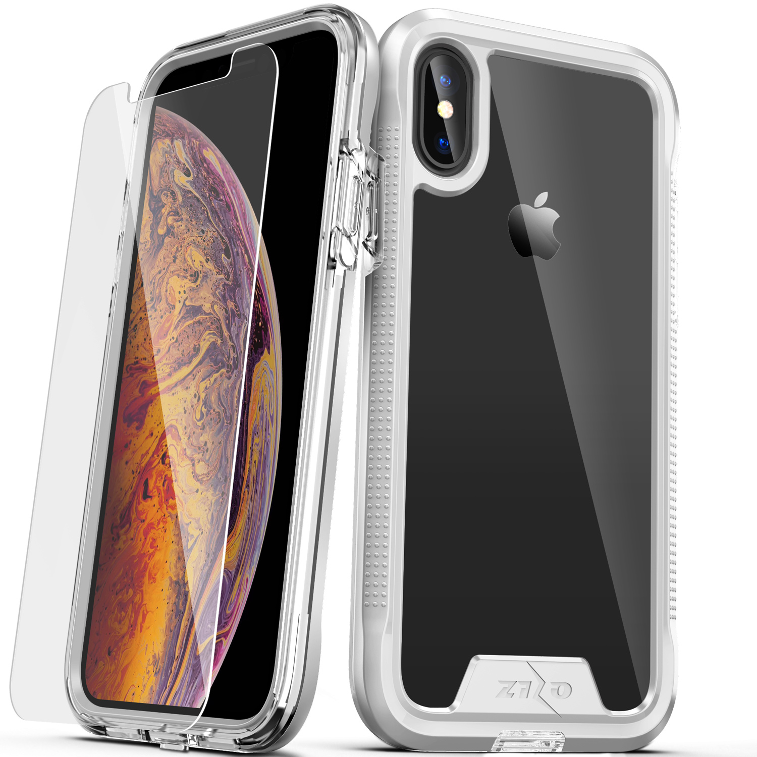 iphone x/xs/xs max/xr/8/8 plus/7/7 plus/ se case zizo ion with screen