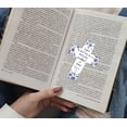thumbnail image 6 of WIRESTER Set of 2 Aluminum Cross Hanging Ornaments for Christmas Tree Holidays Party Home Office Xmas Tree Decoration Gift - Purple Romans 12:12 & Faith, 6 of 6