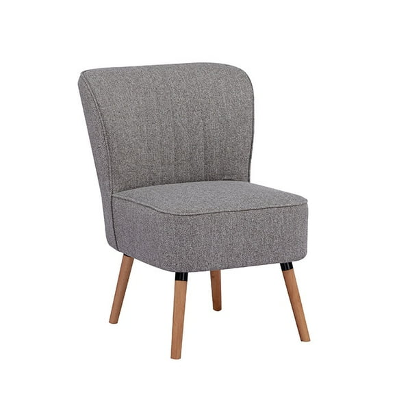 Sillón Individual Relan Olena Acolchado Tapizado Color Gris