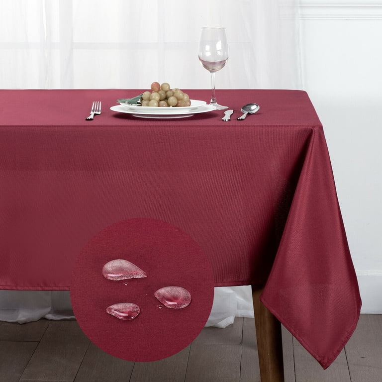 Kate Aurora Spill-Proof Fabric Tablecloth - Modern Diamond Pattern, Assorted Colors & Sizes, Fast Drying & Machine Washable