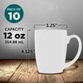 thumbnail image 5 of Curved Java Coffee Mug Set - 10 Pack - 12 Oz. - Stoneware Restaurant Cups - White, 5 of 5