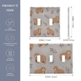 thumbnail image 2 of Yayeee Toggle Light Switch Wall Plate 2-Gang 4.56"x4.48" Decorative Outlet Cover, Cartoon Bear, 2 of 7
