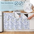 thumbnail image 4 of Blue Spring Floral Under Sink Curtain for Closet, Privacy Short Cabinet Curtains, Green Botanical Wildflower Blossoms Self Adhesive RV/Open Cabinet Skirt Adds Bathroom Storage 11"x13", 4 of 8