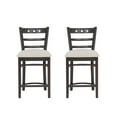 thumbnail image 2 of Linon Durand 24" Indoor Counter Stool, Set of 2, Espresso/Gray, 2 of 13
