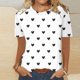 thumbnail image 5 of Camisetas Casuales de Manga Corta con Cuello de Tripulación Impresa de San Valentín Tee Gráfica Ligera Top 95% Poliéster 5% Elastano para el Uso Diario, Camiseta de Moda Cómoda, 5 of 8