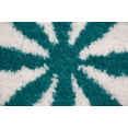 thumbnail image 4 of Mainstays Bright Eyed Suzy Polypropylene Teal/White Indoor Area Rug, 7'6" x 9'6", 4 of 6