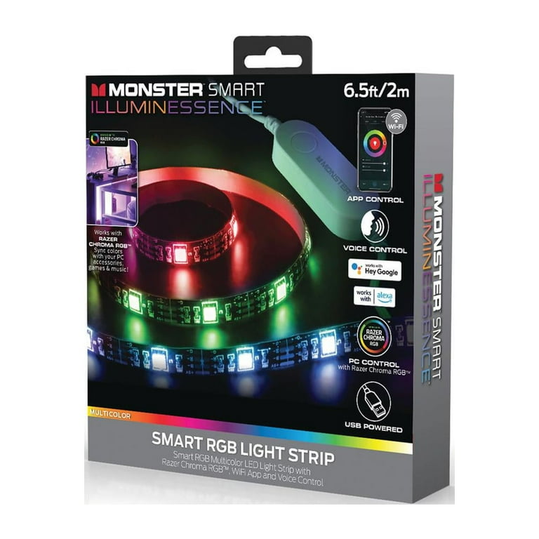 Monster LED Smart 6.5ft Multi-Color Light Strip, Mobile App