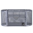 thumbnail image 3 of Office Supplies Desk Organizer by Mindspace, 8 Compartments + Drawer | The Mesh Collection, Silver, 3 of 7