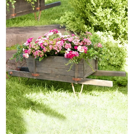 Extra Large Decorative Wood Garden Wheelbarrow Planter 50 5 L X