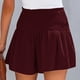 thumbnail image 5 of Pantalones cortos fruncidos Algodón de color liso Talle elástico alto Plisado Volantes Pantalones cortos casuales fluidos, 5 of 6