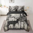 thumbnail image 2 of Homewish Woodland Animal Deer 7-Piece Twin Bedding Sets,Rustic Farmhouse Cabin Bedding Comforter Set,Old Wooden Board Sheet Sets For Men Women,Super Cozy Room Decor Reversible, 2 of 8
