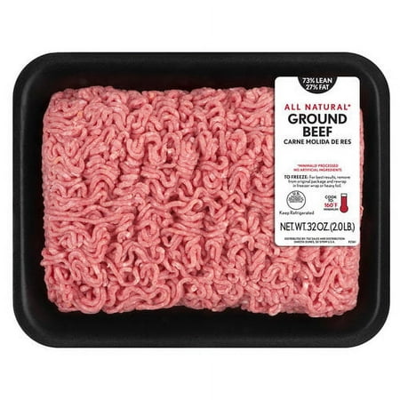 73% Lean/ 27% Fat, Ground Beef Tray, 2 Lbs