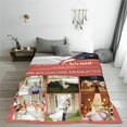 thumbnail image 6 of Personalised Blanket Custom Blanket with Collage Photos Text, Custom Soft Flannel Blanket for Family Friends Kids Couple, Personalized Gifts for Christmas Xmas New Year Birthday Wedding Anniversary, 6 of 6