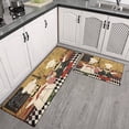 thumbnail image 3 of Coffee Vintage Chef Kitchen Pattern Kitchen Rug Set Of 2,Kitchen Rugs Mats with Dirty Resistance,washable,Non-Slip,kitchen Rugs and Mats 17.7x24+17.7x48inch, 3 of 7