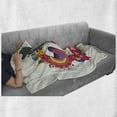 thumbnail image 6 of 21st Birthday Soft Flannel Fleece Throw Blanket, Colorful Design Happy Birthday Themed Image with Geometrical Castle Print, Cozy Plush for Indoor and Outdoor Use, 50" x 60", Multicolor, by Ambesonne, 6 of 6
