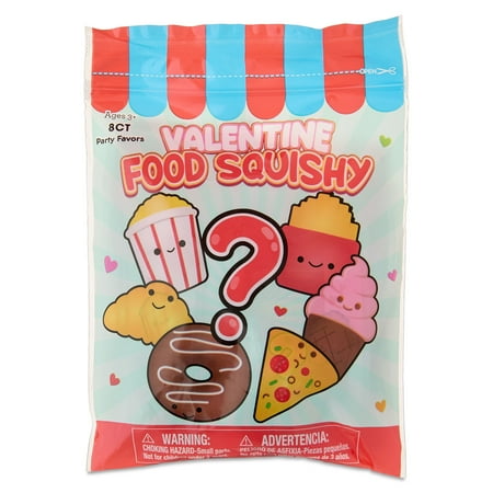 Mystery Valentine Food Squishy Party Favors, Multicolor, 8 Count, Valentine's Day by Way To Celebrate