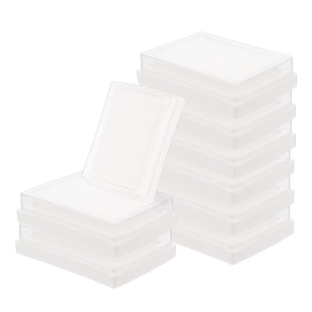 10 almohadillas de tinta lavables para huellas dactilares, almohadillas de tinta en blanco para manualidades, almohadillas de tinta de esponja en blanco para sellos