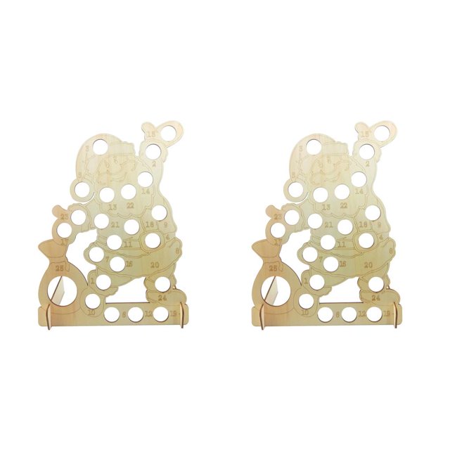 Cateissary Marco de soporte de para Chocolate de Navidad, cuenta regresiva rellenable para dulces, calendario de vacaciones, decoración Type7 NO7