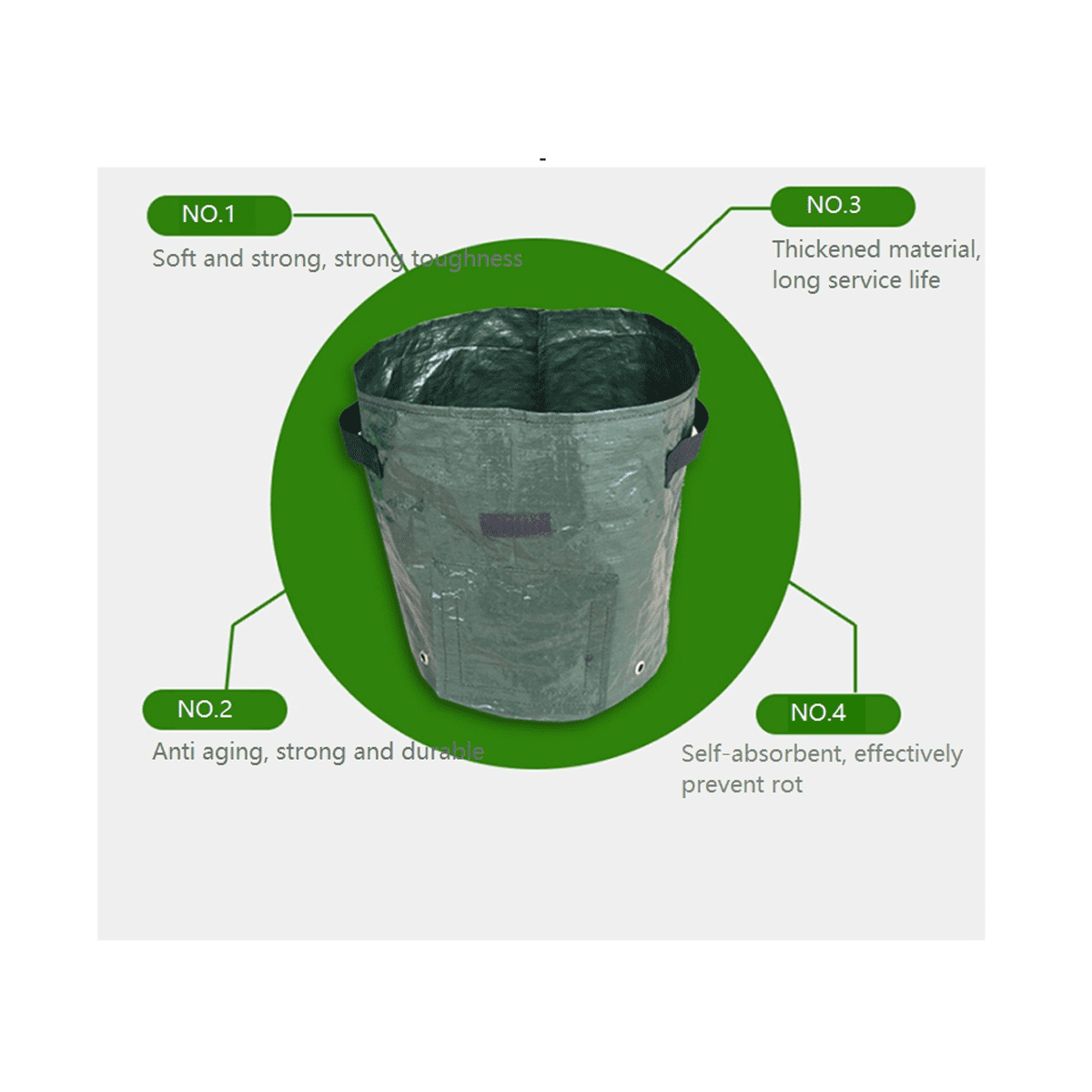 7 Gallon Potato Grow Bags 6Pack, Thick PE Fabric Pots for Plants