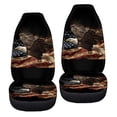 thumbnail image 6 of ZIATUBLE American Flag Car Seat Covers Sets Soft Front Seats Protector 2 Pcs Anti-Slip High Back Saddle Blankets Fit for SUV Sedan Van Automotive Interior Accessories for 4th of July, 6 of 7
