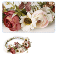 thumbnail image 3 of Diadema de flores boho, corona de pelo, guirnalda Floral, corona, Halo, tocado con cinta, fiesta de boda Ormromra CPB-DE-LYY771-2, 3 of 5