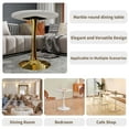 thumbnail image 4 of Dining Tables Marble-Top Round Side Table with Tapered Pedestal Base, Ideal for Living Room, Modern Minimalist Design,Modern Dining Tables, 4 of 8