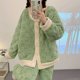 thumbnail image 5 of Pijama de terciopelo Coral para mujer, conjunto de franela holgada gruesa, vestido de Casa lindo coreano para estudiantes, se puede usar al aire libre, Otoño e Invierno, 5 of 5