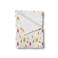 thumbnail image 2 of Autumn Soft Flannel Fleece Blanket, Modern Art Themed Simplistic Colorful Seasonal Trees on Plain Background, Cozy Plush for Indoor and Outdoor Use, 70" x 90", Earth Yellow Vermilion, by Ambesonne, 2 of 5