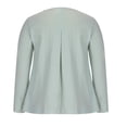 thumbnail image 4 of Blouse Décontractée Confortable pour Femmes Col Rond Boutons Manches Longues polyester Taille (Vert, TTG), 4 of 7
