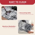 thumbnail image 7 of iOhouze 3x5 Area Rug Modern Abstract Washable Rugs Non slip Soft Low Pile Print Distressed Gray Abstract Carpet for Bedroom Living Room Laundry, 7 of 7