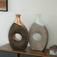thumbnail image 2 of 19-Inch Black and Gold Farmhouse Vase - Decorative Piece for Boho Kitchen, Bedroom Table, Home Office, Living Room or Shelf Decor - Large Vase for Console, Coffee Table, and Entryway Centerpieces, 2 of 8